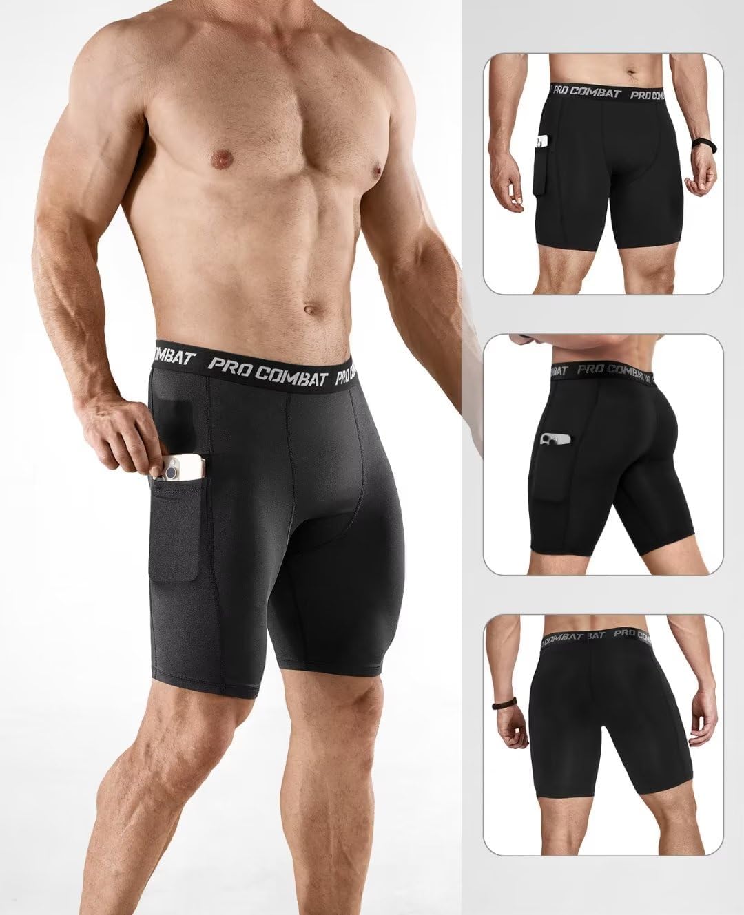 Niksa Men's Compression Shorts: Quick-Dry Gym, Running, Cycling - Image 2