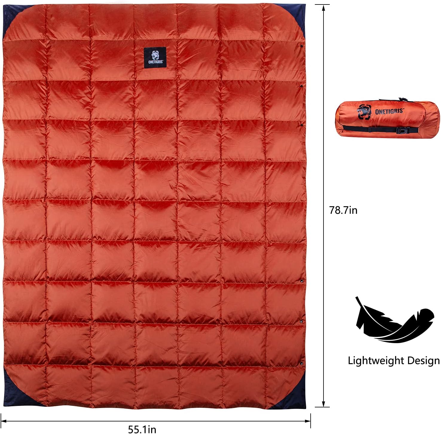 OneTigris Packable Down Camping Blanket: Warm, Lightweight Quilt - Image 2