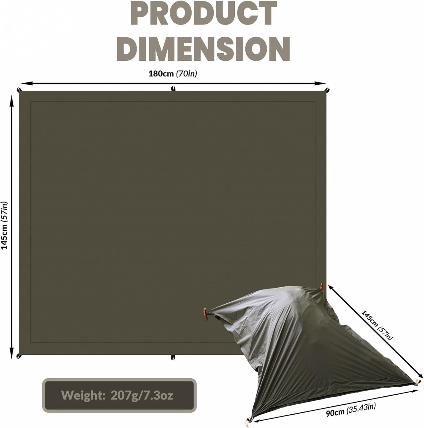 Onewind Ultralight Waterproof Camping Backpack Rain Cover & Stuff Sack - Image 2