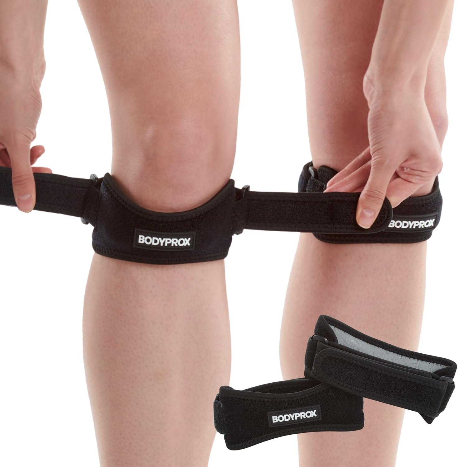 Patella Tendon Knee Strap 2 Pack, Knee Pain Relief Support Brace For Hiking, Soccer, Basketball, Running, Jumpers Knee, Tennis, Tendonitis, Volleyball & Squats