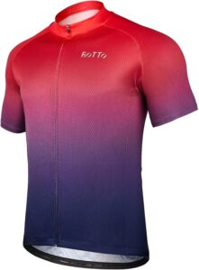 ROTTO Men's Gradient Cycling Jersey - Breathable Comfort, Vibrant Style