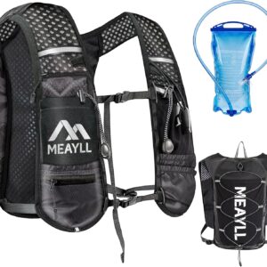 Running Vest with Hydration Bladder for Women Men,Adjustable & Breathable Running Hydration Vest with Reflective Strips and Functional Pockets(Phone Holder) Backpack