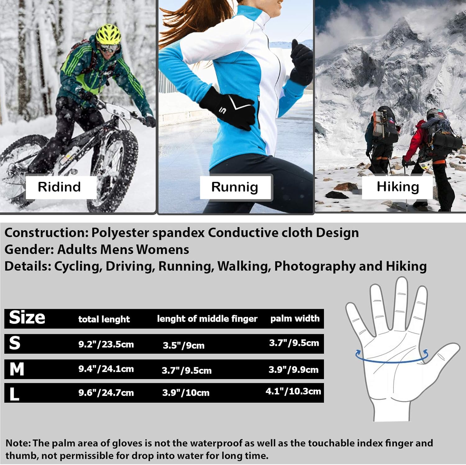 SAWANS Thermal Running Gloves: Touchscreen, Windproof, Anti-Slip Grip - Image 2