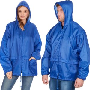 Style It Up Hooded Raincoat Kagools Jacket - Unisex Adult Men and Women - Water-Resistant, Breathable, Lightweight - Ideal for Spring, Summer and Travel - [Multiple Options] - [Numeric]