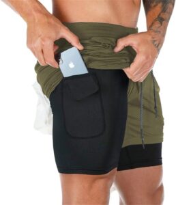 Superora Men's 2-in-1 Running Shorts: Breathable, Pockets, Gym & Outdoor