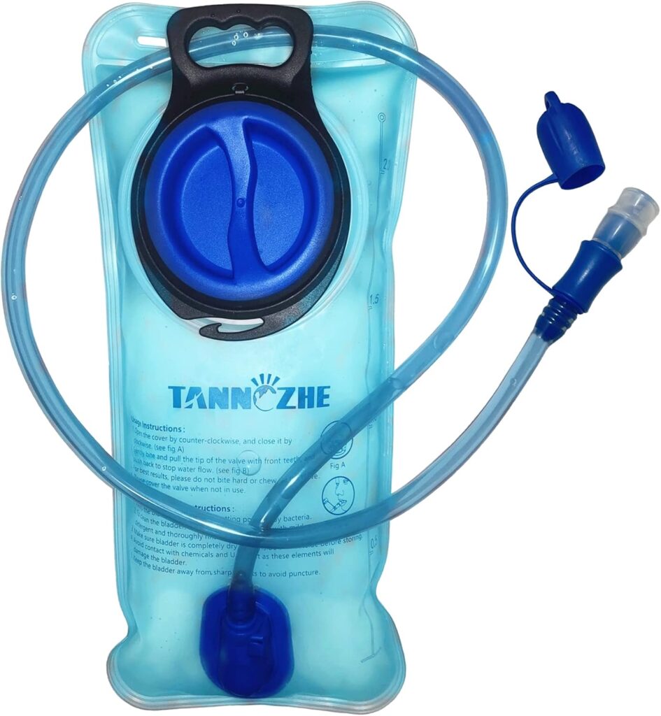TANNOZHE Hydration Bladder 1.5&2&3Litre Leak Proof Water Bladder,BPA Free Hydration Pack Replacement,Sports Travel Reservoir Hydration Bag Pack Hiking Outdoor