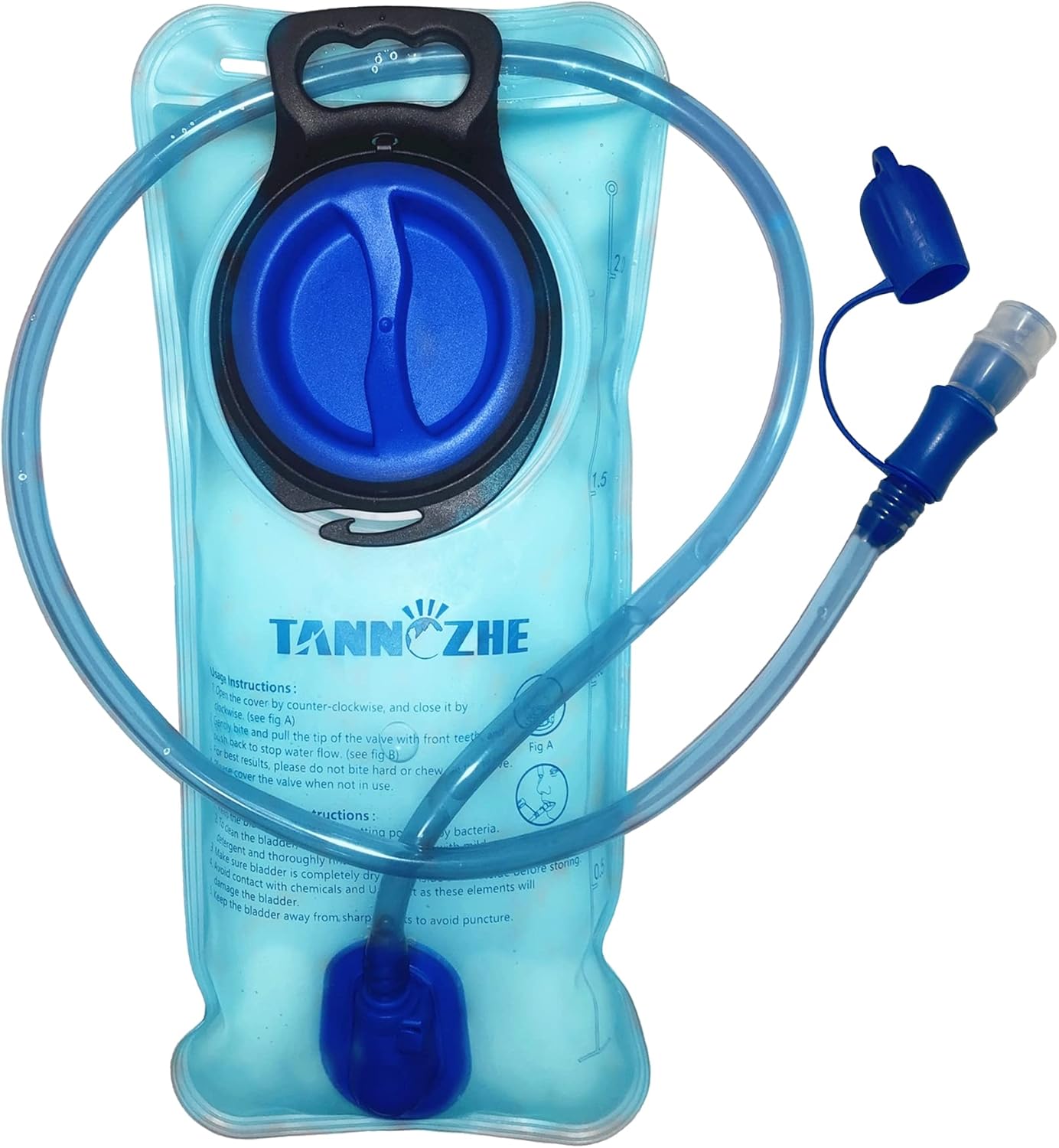TANNOZHE Hydration Bladder 1.5&2&3Litre Leak Proof Water Bladder,BPA Free Hydration Pack Replacement,Sports Travel Reservoir Hydration Bag Pack Hiking Outdoor