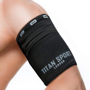 TITAN SPORT Mobile Phone Armband Universal Holder Sleeve, Running/Gym/Sport Exercise Arm Bag For Adult Women/Men, Suitable For Devices Up To 7 Inches, iPhone SE/X/6/7/8/11/12/13/14/15/16(Large,Black)