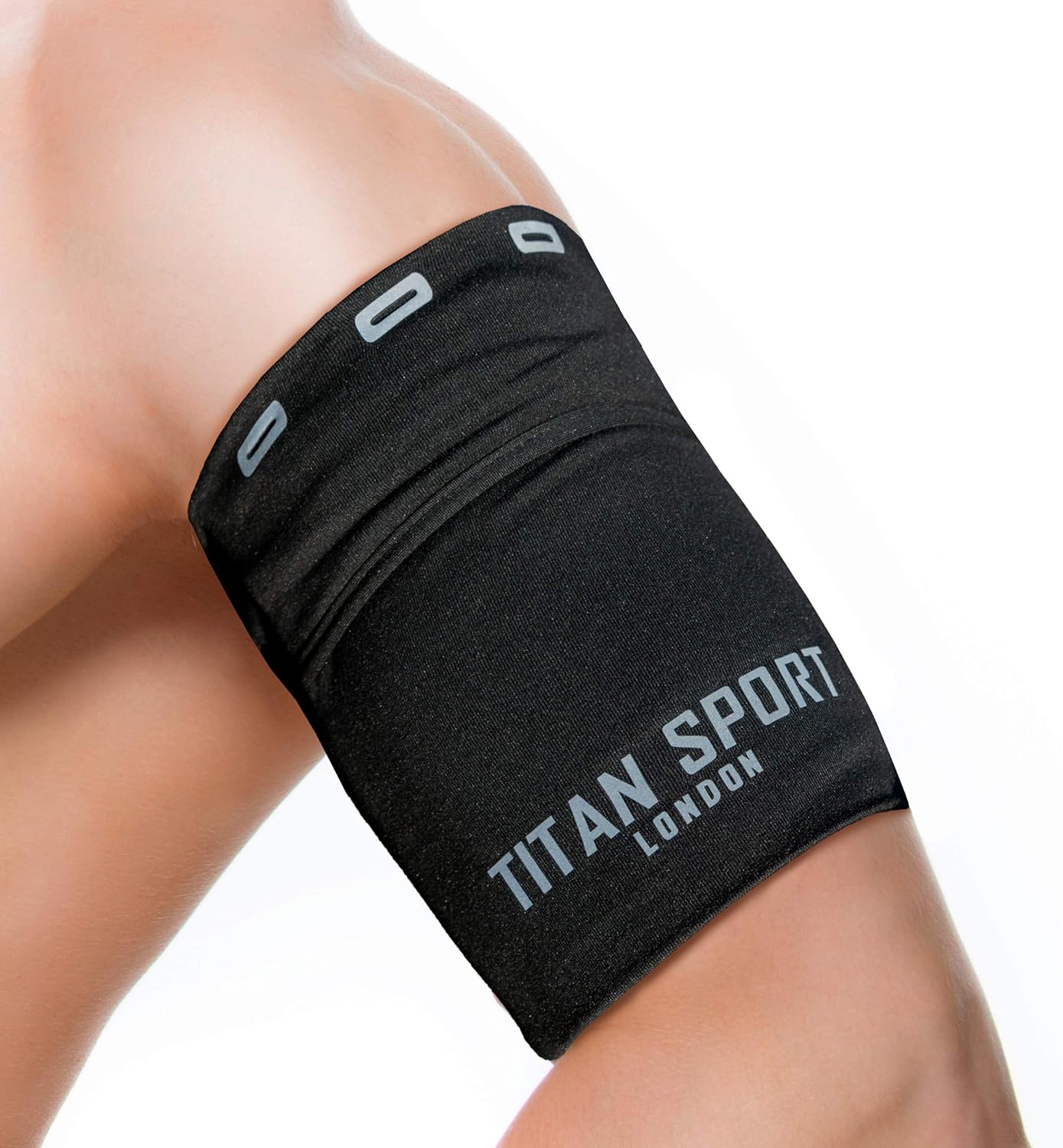 TITAN SPORT Mobile Phone Armband Universal Holder Sleeve, Running/Gym/Sport Exercise Arm Bag For Adult Women/Men, Suitable For Devices Up To 7 Inches, iPhone SE/X/6/7/8/11/12/13/14/15/16(Large,Black)