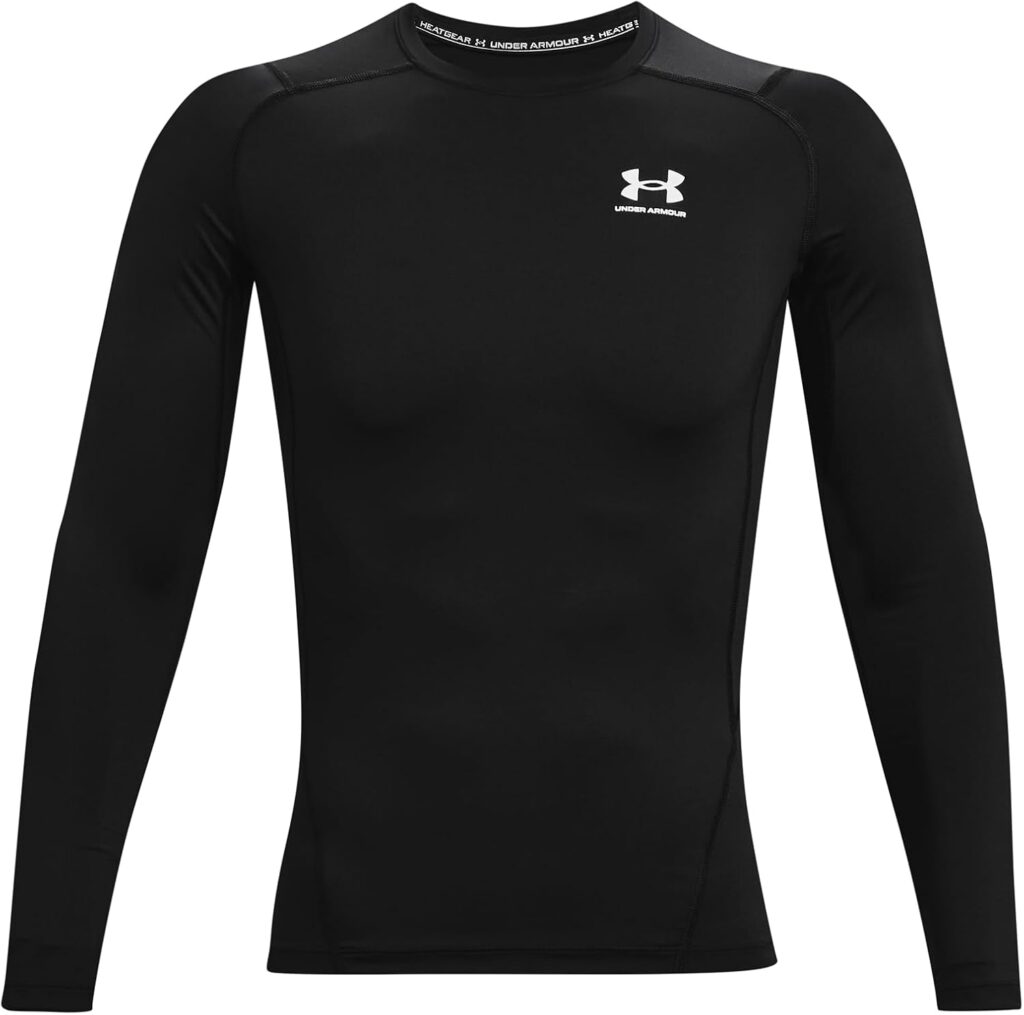 Under Armour Men's HeatGear Long Sleeve Top, Midnight Navy/White
