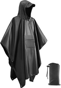 Victoper Adult Waterproof Poncho: Lightweight & Reusable Raincoat