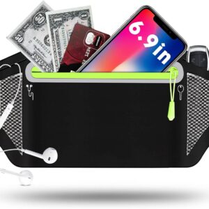 Winzwon Running Belt, Gifts for Men & Women - Running Accessories Waist Pack with Sweatproof Elastic Strap, Large Capacity Bumbag Phone Holder for Cycling Workouts