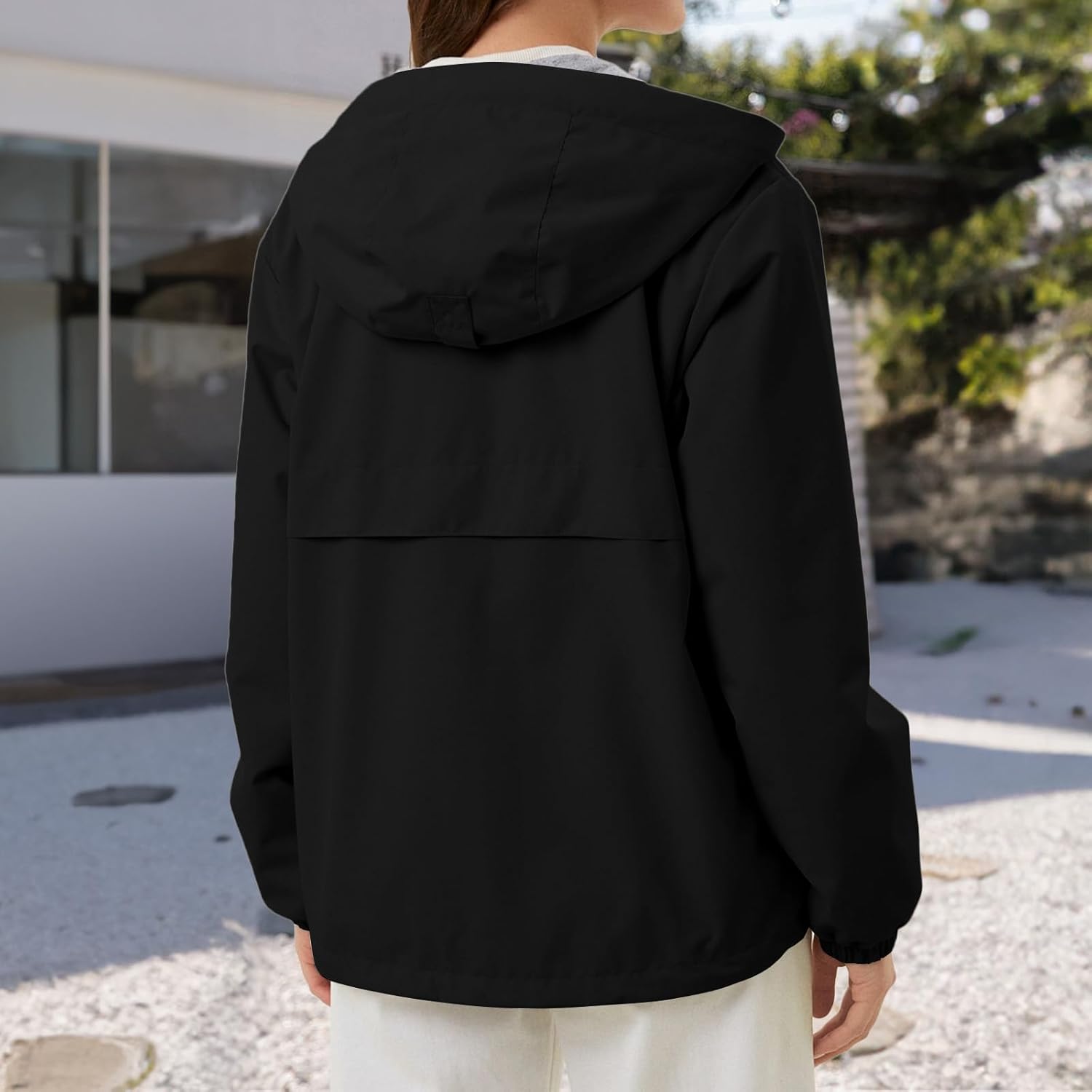 Women's Waterproof Packable Rain Jacket - Hooded Windbreaker for Hiking - Image 2