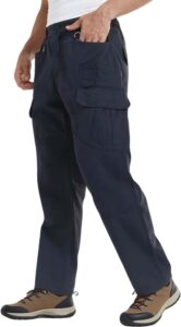 Men's Rip-Stop Cargo Pants: Lightweight, Multi-Pocket, Elastic Waist