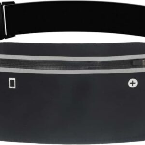 YITORMAN Slim Running Belt,Running Waist Packs,Running Band for iPhone,Waist Bag for Workout Jogging,Walking,Travel Money Belt Running Gift Gear Accessories (Black)