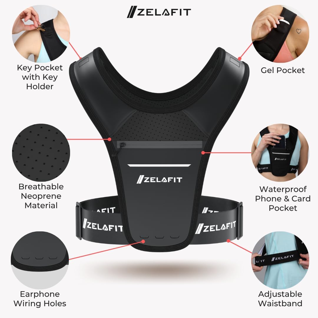 ZelaFit® Reflective Running Vest: Ultra-Light, Waterproof Phone Holder - Image 2