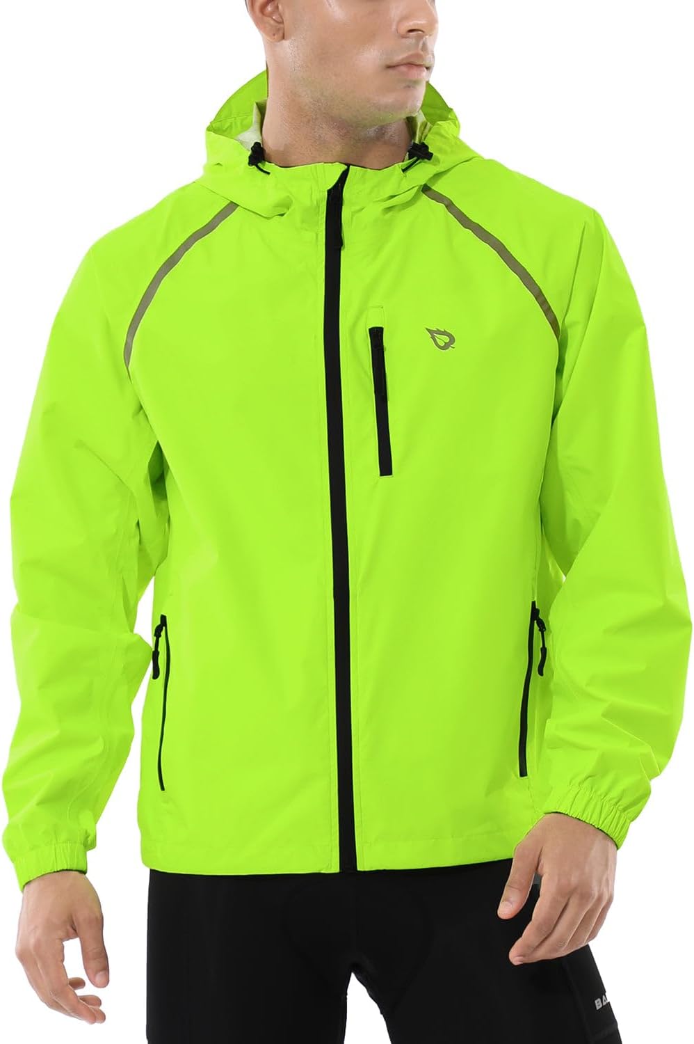 Baleaf Men's Waterproof Cycling Jacket - Reflective, Lightweight, Packable - Image 2