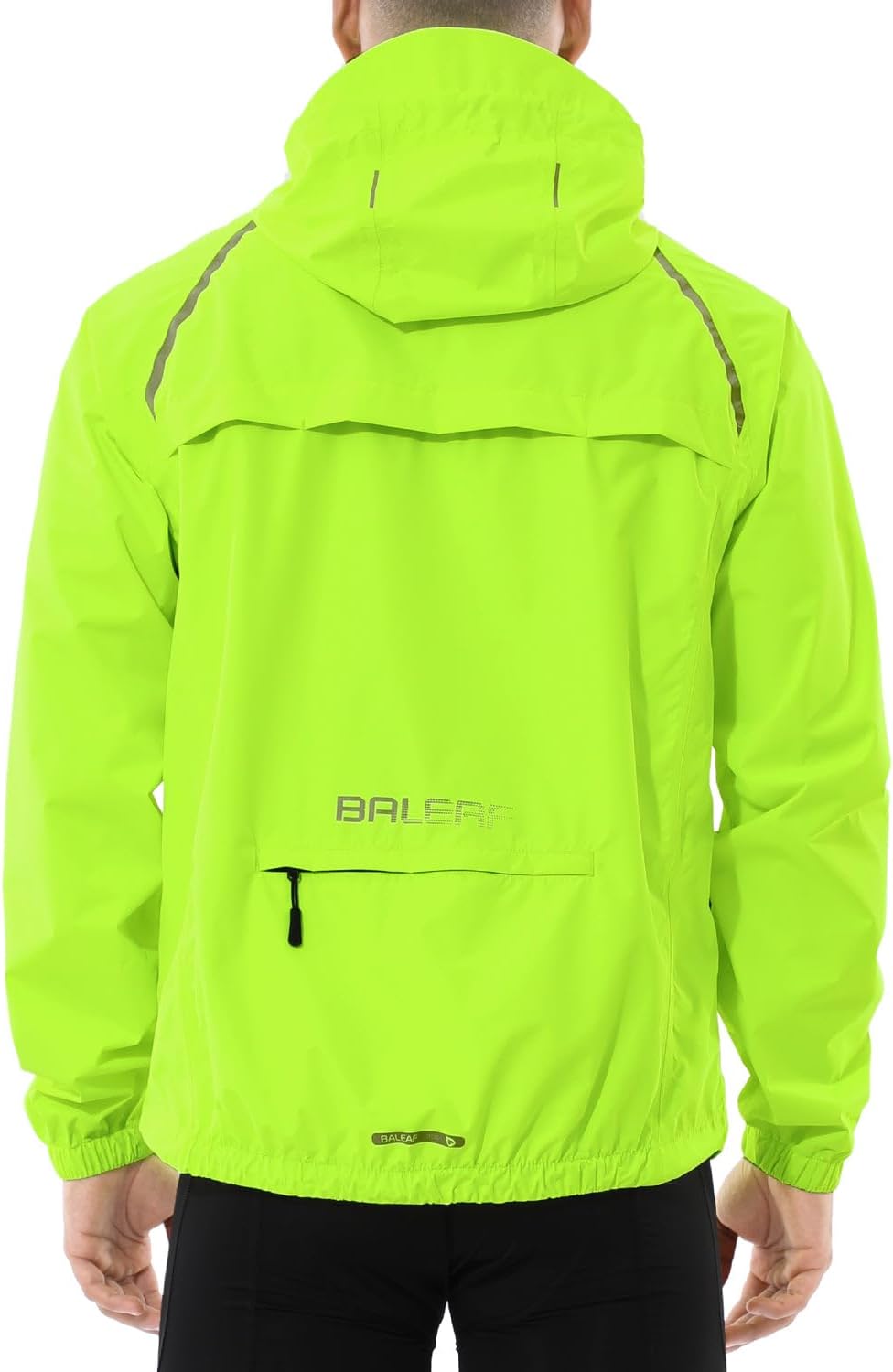 baleaf Waterproof Jacket Mens Cycling Jackets Reflective Running Outdoor Rain Coats Lightweight for Men Walking Hiking Packable