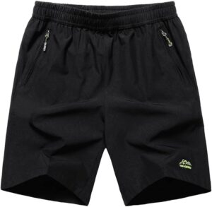 Donhobo Men's Quick Dry Outdoor Shorts w/ Zipper Pockets