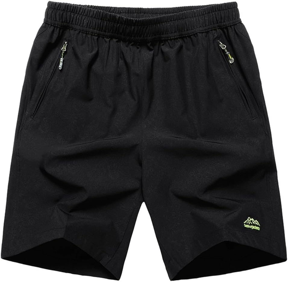 donhobo Men's Outdoor Breather Quick Dry Lightweight Sports Shorts Zipper Pockets