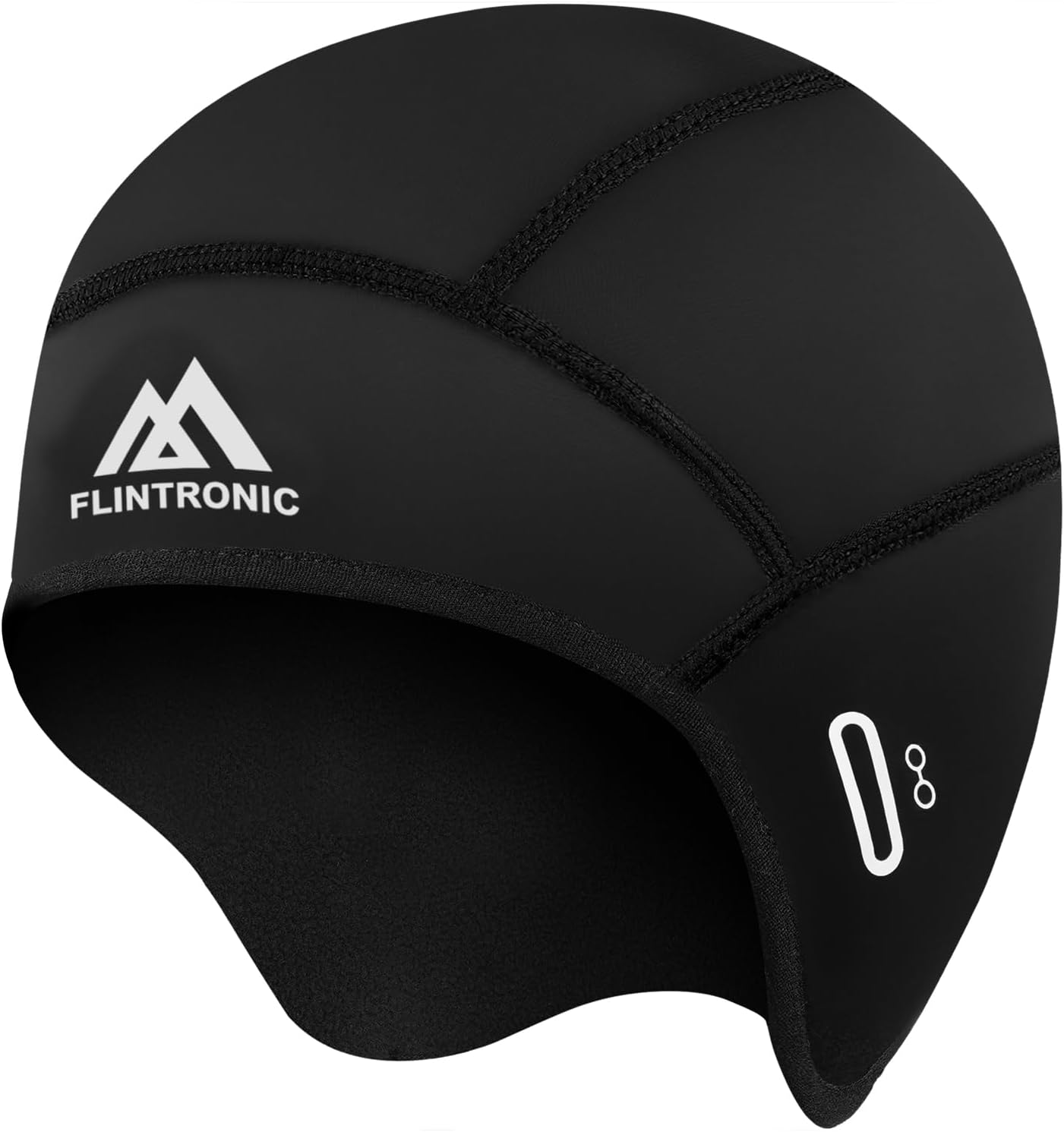 flintronic Winter Skull Cap Beanie, Cycling Caps Unisex with Windproof Thermal Fleece, Breathable Bicycle Hat Motorcycle Helmet Liner with Ear Covers and Glasses for Skiing Running Skating