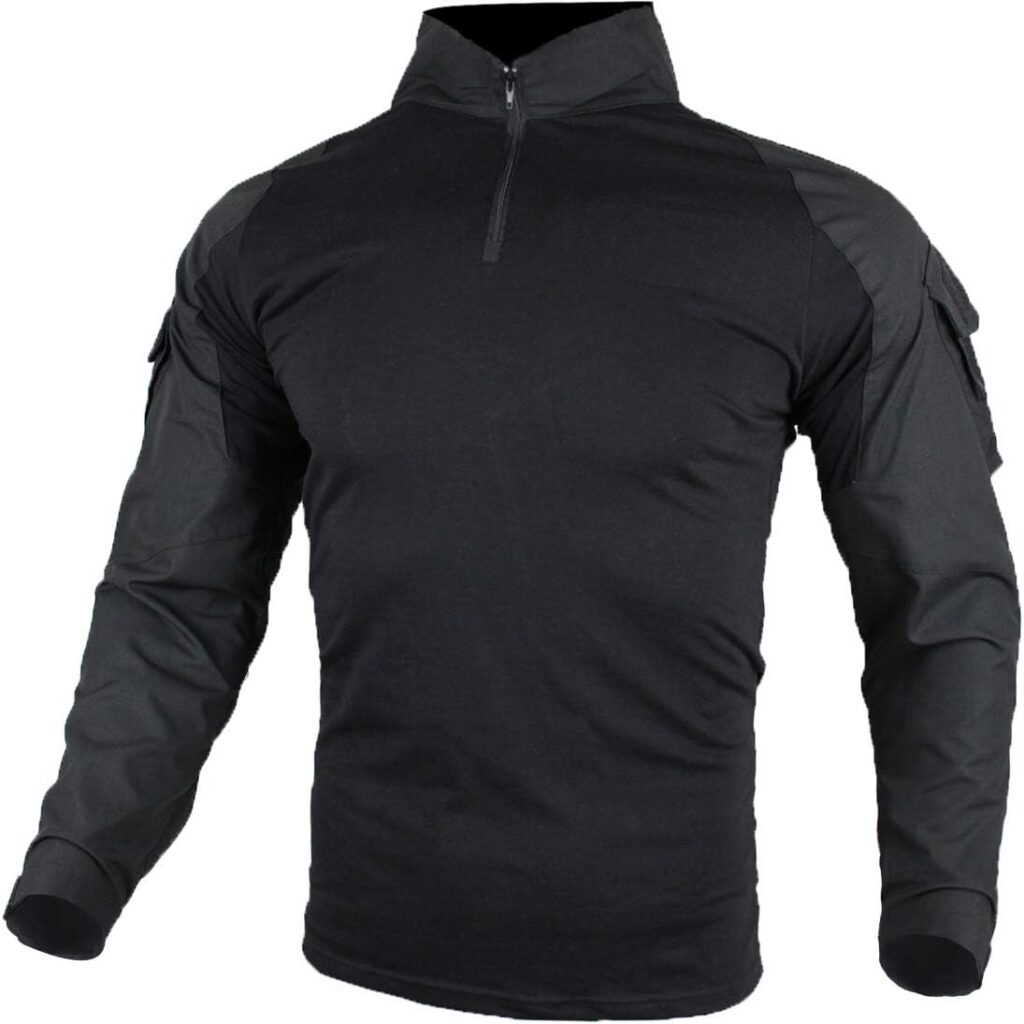 zuoxiangru Tactical Combat Shirt, Ripstop Breathable Multicam T Shirt for Hunting Military Airsoft
